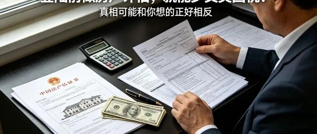 登陆前花几千块做房产评估，就能让美国税务局少收几十万税？真相可能和你想的正好相反